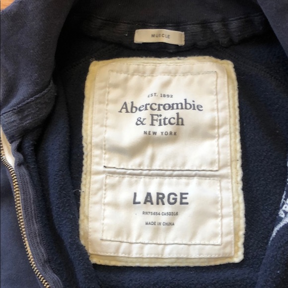 Abercrombie & Fitch Zip Up Sweater Men’s Large - Picture 3 of 8